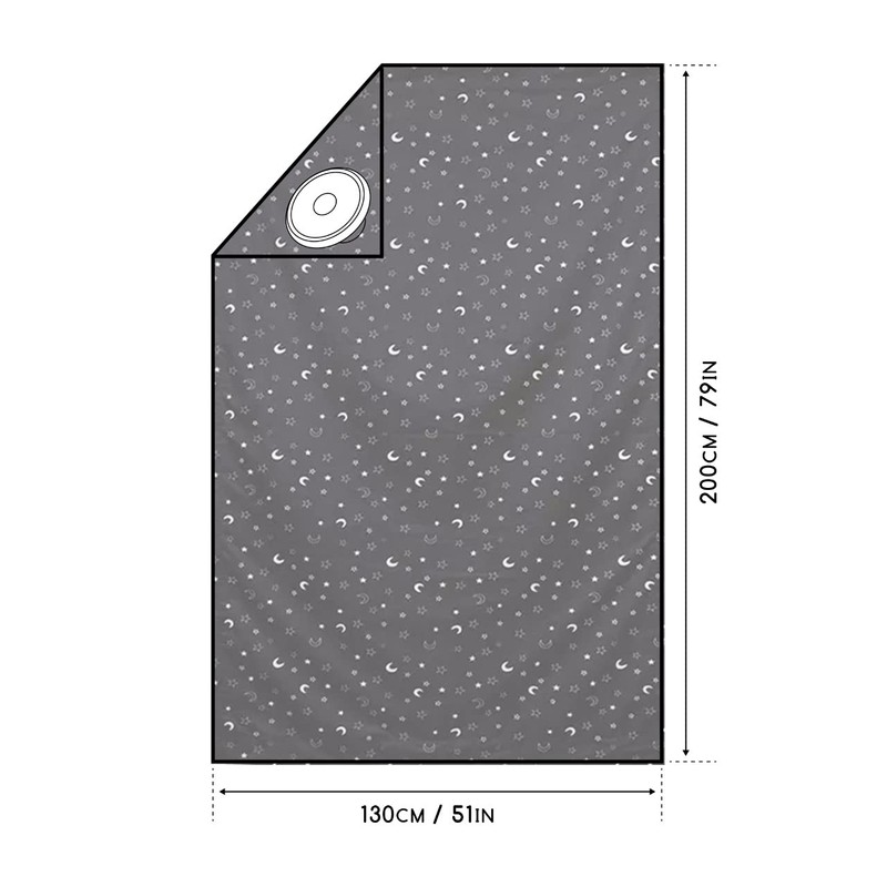 Moonzzz by Kii Portable Blackout Blind Adjustable Size Easy Stick