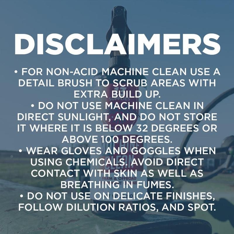 13 Supplies Machine Clean: All purpose cleaner, Wheel, Tire &