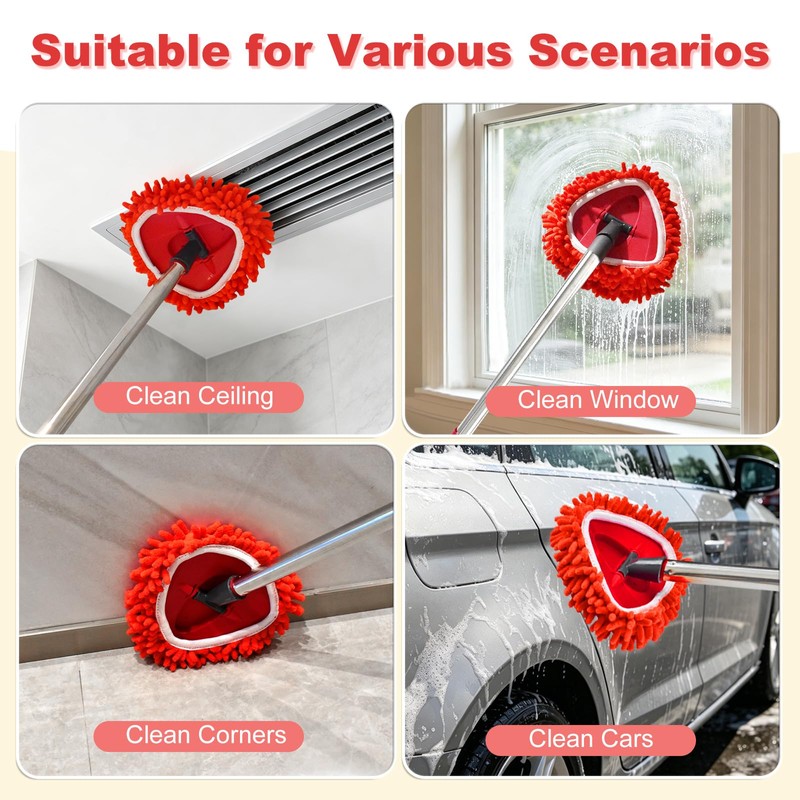 Aruihm 4 Pack Chenille Mop Head Replacements for Ocedar Mop