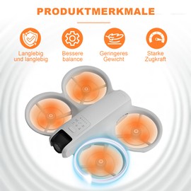 Meyola 2 Pairs Low Noise Propellers Compatible with DJI NEO, Propeller Quiet Replacement Wing Accessories Including Screws, Drone Colourful Paddle Can Silent Power Noise, Safe, Orange