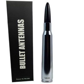 VMS-Racing VMS Black and Chrome Bullet Antenna for Ford Bronco F150 F250 Excursion 5.5 in