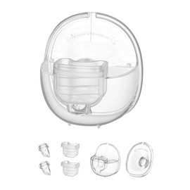 Accesorios de extractor de leche usables, piezas de bomba de repuesto, brida de 27 mm, válvula de pico de pato, diafragma de silicona, taza colectora de leche compatible con MOMMED S18 S21