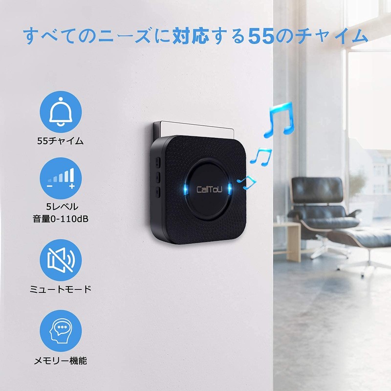 CallToU Doorbell Open/Close Sensor, Magnetic Automatic Door Sensor, Door +