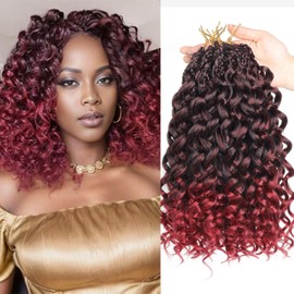 Himolin 8 Paquetes De Trenzas De Ganchillo Gogo Curl Pre-Enrolladas, Estilo Diosa De Las Olas Del Océano, Cabello Sintético Rizado Con Ondas Al Agua Para Mujeres Negras (Tbug, 30 Cm (Paquete De 8))