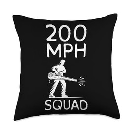 200 MPH Autumn Leaf Blower Throw Pillow