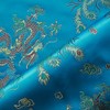Chinese Embroidered Brocade Fabric 100% Polyester Silky Satin Dragon Floral