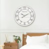 Presentime & Co Classic Farmhouse Shiplap Clock, 19.5 inch, Galvanized