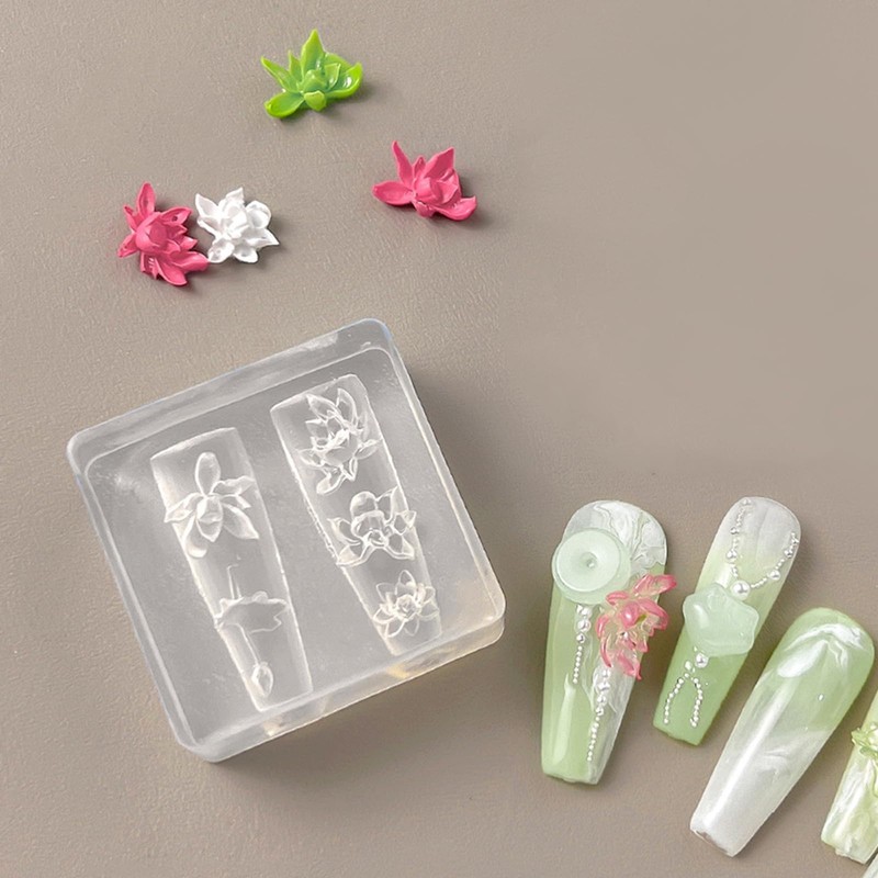 Flower Molds Silicone for Nails, Practical Nail Art Molds 3D