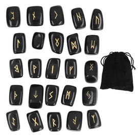 Rune Stones Ancient Rune Fine Workmanship Stylish Appearance Obsidian Material Runes Set