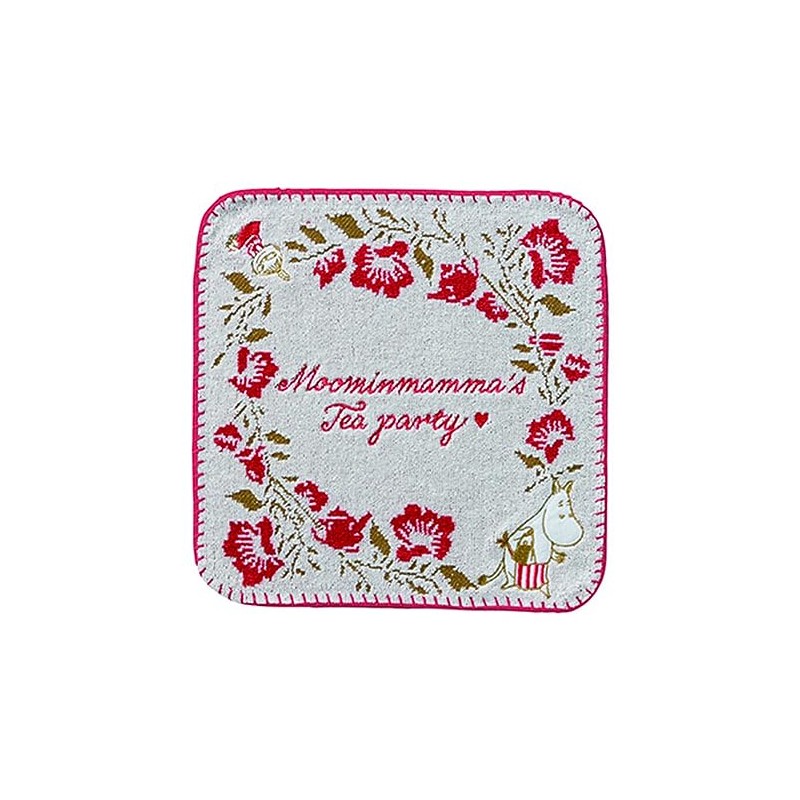 Marushin Moomin 1405039100 Mini Towel, Moomin, Mama's Tea Party, Handkerchief,