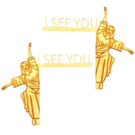 2Pcs Jesus I See You Door Corner Sign Decoration Wooden Door Left and Right Angle Sign Door Corner Decor