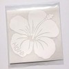 nc-smile Hawaiian Sticker Hibiscus Aloha (A, White)