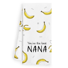 WFSM Nana Gifts Kitchen Towels - Gifts for Nana Kitchen Towels, Banana Gifts Hand Towels, Gifts for Nana Tea Towels, Nana Gifts from Grandkids Dish Towels, Nana Gifts for Mothers Day, 16×24 Inches
