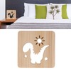 Wood Carving Lamp Dinosaur Hollow Pattern Warm White Light USB