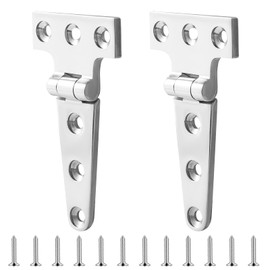 RiaYer Heavy Duty 316 Stainless Steel T Hinges, Marine Grade, 4" x 2" - 2 Pack with Screws for Boats, Cabinets, Doors, Trailers & Gates