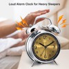 Peakeep Loud Alarm Clock for Heavy Sleepers Adults, Metal 4.5"
