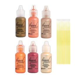 Trebbies Ranger Liquid Pearls Fall Favorites Bundle - Copper Pearl, Coral, Rose Gold, Outrageous, Rouge and Bisque Detail Sticks
