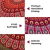 raajsee Indian Cotton Red Tapestry Mandala Wall Hangings, Boho Throw