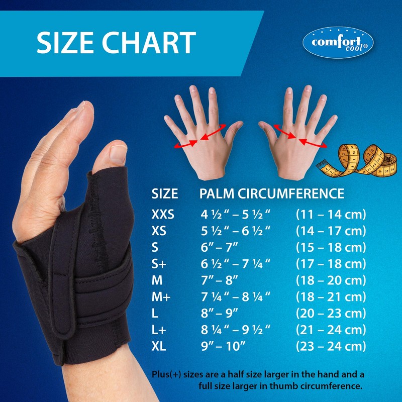 Comfort Cool Thumb CMC Restriction Splint, Right Hand, Large, Lightweight