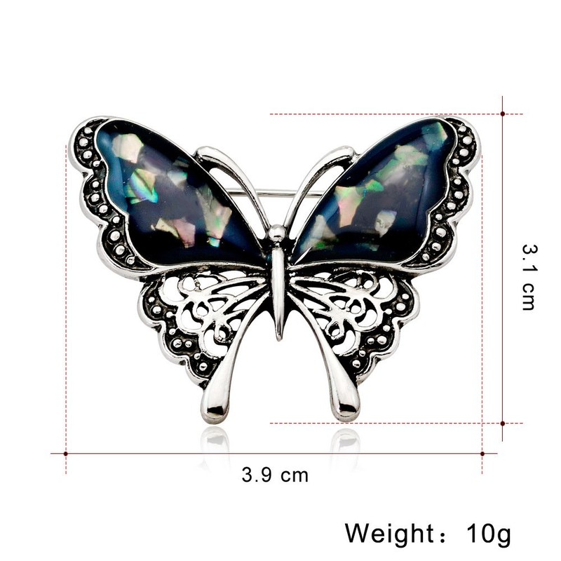 CAREOR 2 Pack Butterfly Brooch Pin Sweater Shawl Clips Faux