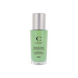 Couleur Caramel - Enhancing Complexion Base N°25 - Vegan Makeup Primer - Green (redness concealer) - Infused with Organic Apricot, Jojoba and Almond Oils - COSMOS ORGANIC - 30 mL