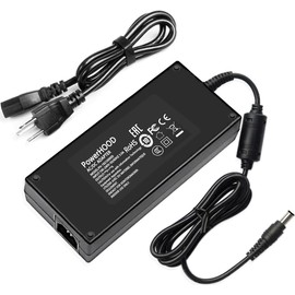 PowerHOOD 19.5V AC/DC Adapter Compatible with Dough Spectrum One ES07D03 ES07E30 ES07DC9 27-inch 144hz 4k Ultra HD 3840 x 2160 Gaming Monitor 19.5V DC 19.5volts Switching Power Supply Cord Charger