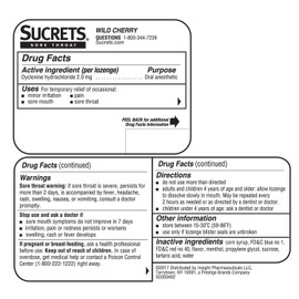 Sucrets Lozenges, Sore Throat Wild Cherry, 18 ct (Pack of 3)