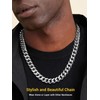 Stainless Steel Cuban Link Chain Necklace Trendy Women Men Jewelry