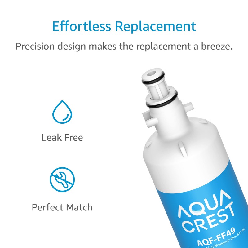 2X AQUACREST 847200 Fridge Water Filter, Compatible with Fisher &