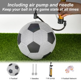 bssmmai Size 5 Football Glow In The Dark Reflective Football