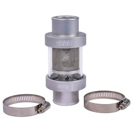 JEGS 53262 Inline Coolant Filter [1 1/2 in. OD, Silver]