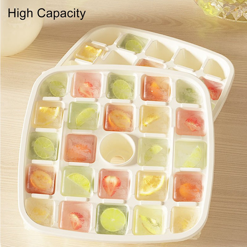Press Ice Cube Mould Large Capacity One Button Release Ice