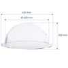 HMF 46740 Hemisphere Acrylic with Brim, DIY Acrylic Cover, Diameter