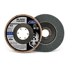 BHA Grinding and Sanding Flap Discs T27, 4-1/2" x 7/8", 120 Grit - 10 Pack