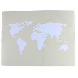 Map of The World Stencil - 18 Inch X 24 Inch