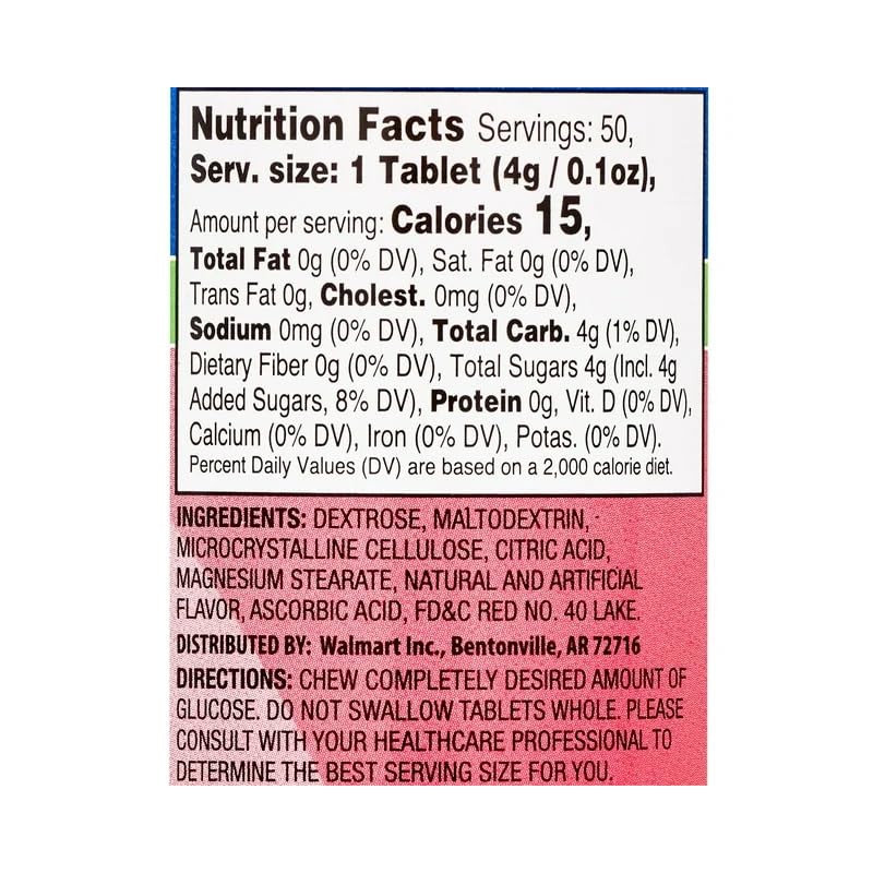 Relion Glucose Tablets - Fruit Punch Flavor - 50 counts