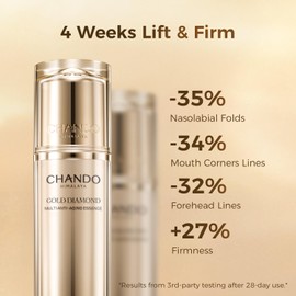 CHANDO HIMALAYA Gold Diamond Multi Anti-aging Serum (50ml/1.69oz) - Moisturizing Facial Essence Serum for Visible Correction of Anti Aging Signs & Wrinkle with Tri-Peptide, Hyaluronic Acid, Panthenol