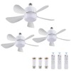 Socket Fan Light with Remote, Dimmable LED Ceiling Fans with