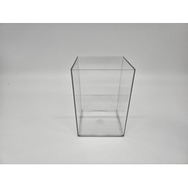 Acrylic pencil holder 1-compartment storage organizer multipurpose vanity desktop brush holder 6ea