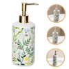 WOONEKY Ceramic Lotion Dispenser with Pump Elegant Refillable Soap Pump