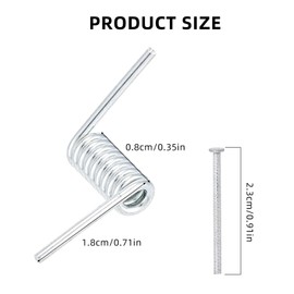 NICENEEDED 8 PCS Hair Claw Clip Spring Replacement, Clip Spring with Central Axle Rod, Hairpin Squre Rectangle Butterfly Jaw Clamp Repair Parts for Large Medium Claw Clips