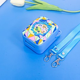 Oziral Silikon-Schutzhülle für Bitzee Magicals Interactive Toy Anti-Fall-Hüllen mit Trageschlaufen für Bitzees Magicals Pet Interactive Animal Silikon-Schutzhüllen für Bitzees wasserdicht blau