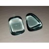 2pc Optical Aqua Blue Obsidian (Man-Made) Medium Tumbled & Polished