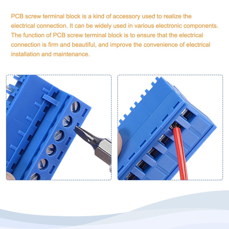 sourcing map 2 Sets PCB Mount 5.08mm Pitch 10 Pin