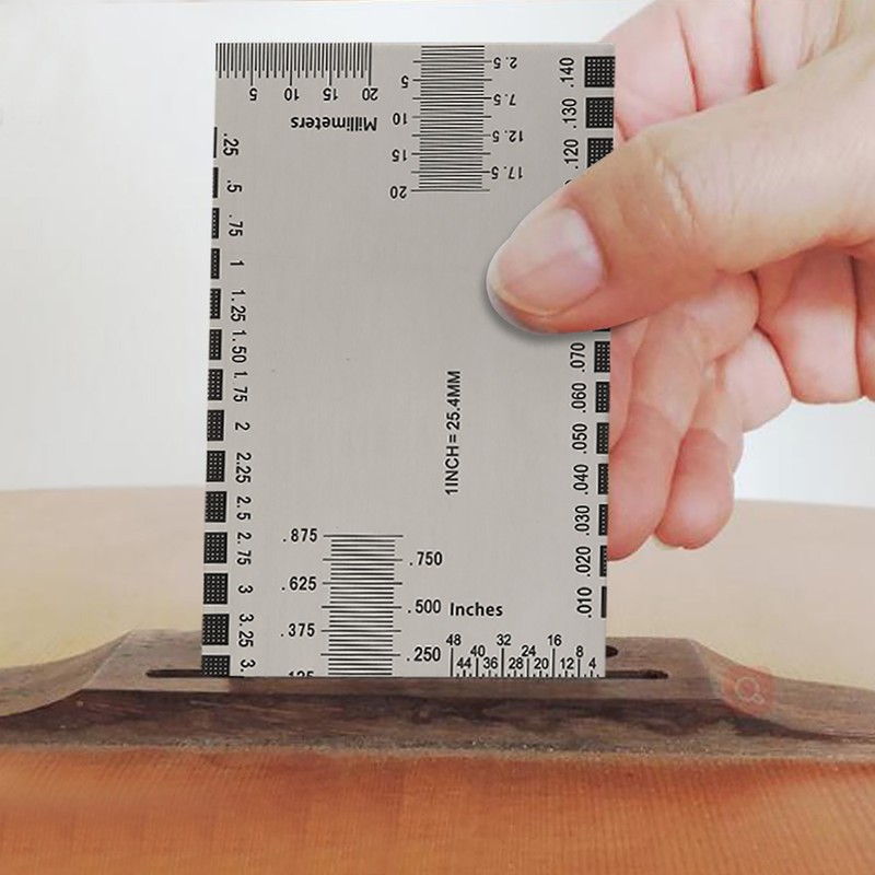 Guitar Neck Notched Straight Edge Ruler String Action Height Gauge