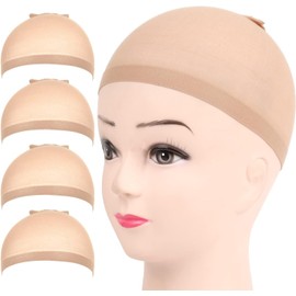 Bluemega Gorra para Peluca 4PCS, Malla de Extremo Cerrado, Color F Malla Peluca Cap Net, Liner Tejiendo Gorras, Para Mujeres, Hombres, Niños, Para Halloween, Cosplay