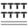 sourcing map T Shape Bracket, 50x50x1mm Carbon Steel Mending Plates