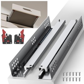 SIGOEI 22 Inch Bottom Mount Soft Close Drawer Slides Full Extension Concealed Rails Track 100 lb Load Capacity 1 Pair (Soft Close Without Bracket, 22 Inch (550 mm))