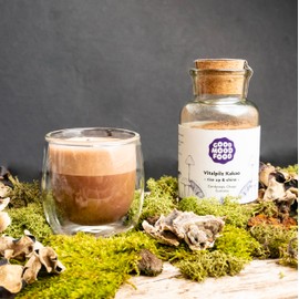 Goodmoodfood Organic Vital Mushroom Raw Cocoa Rise Up & Shine 210 g - Sustainable & Vegan - Energy Source - Wellness & Health