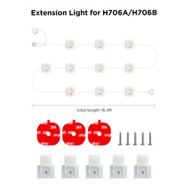 Govee 16.4ft lights for Permanent Outdoor Lights Pro H706A and H706B White Version